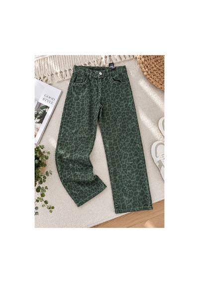 Uğur Bebe Kız Çocuk Yeşil Leopar Desenli Geniş Paça Kot Pantolon Ayarlanabilir Bel, Modern Bol Paça, Şık Günlük Kanvas Pantolon Yeşil Yeşil Uğur Bebe Kız Çocuk Yeşil Leopar Desenli Geniş Paça Kot Pantolon Ayarlanabilir Bel, Modern Bol Paça, Şık Günlük Kanvas Pantolon Yeşil Yeşil