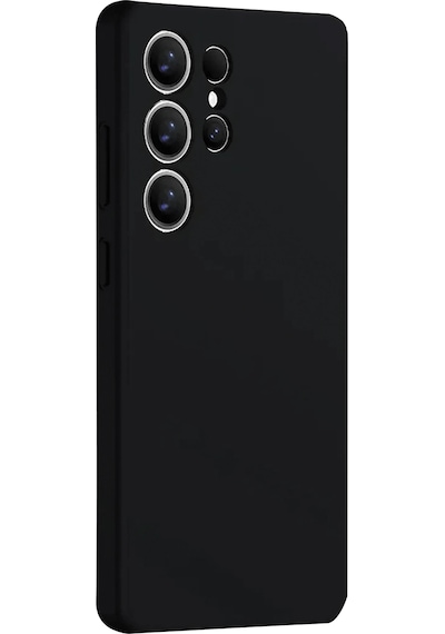 Samsung Galaxy Uyumlu S25 Ultra Kılıf Kılıf İçi Kadife Kaplı Nano Silikon Kapak Siyah