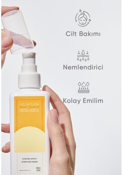 İva Natura Organik Güneş Sonrası Bakım Kremi Aloe Vera & Bitkisel Yağ Kompleksi Yatıştırıcı Nem Bakımı 125 Ml Sku: Smg8690010506597