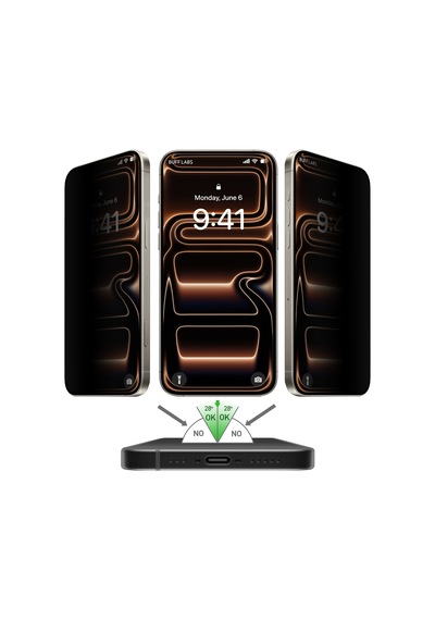 Buff Apple iPhone Uyumlu 18 Pro Max 5d Privacy Easyfit Multipack 2 Adet Ekran Koruyucu