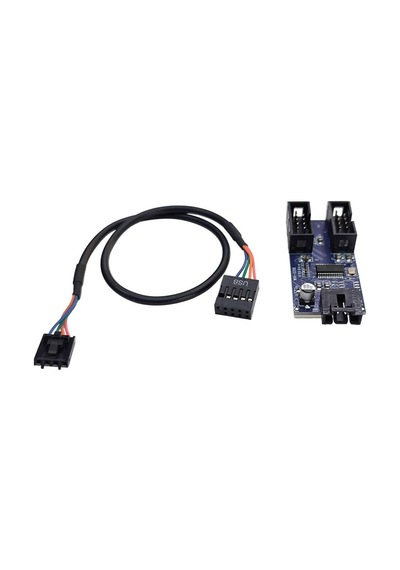 Tr Anakart İç Usb Hub 9 Pin Header 1x2 Çoğaltıcı Port Genişletici Panel Rgb Dişi