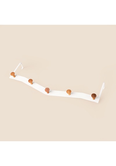 Living 5'li Kapı Arkası Askı - Beyaz - 50x14x5 Cm Çok Renkli