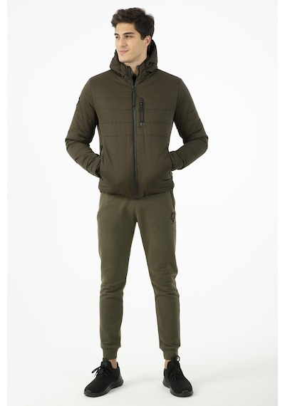 Maraton Sportswear Regular Erkek Kapşonlu Uzun Kol Basic Haki Mont 21264-haki Haki