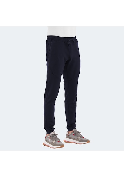 Slazenger VENOM Erkek Fermuar Cepli Dar Paça Lacivert Eşofman Altı