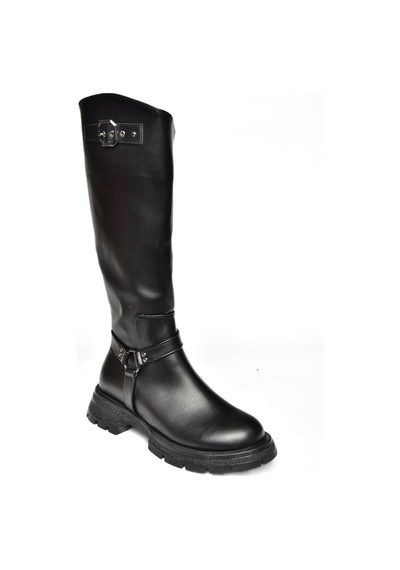 Fox Shoes R518296309 Siyah Fermuarlı Kadın Çizme Siyah