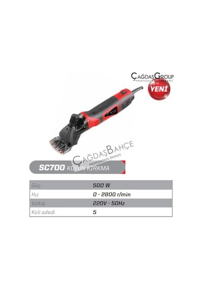 İtal Sc700 Elektrikli Devirli Ayarlı Koyun Kırkma Makinesi 500w