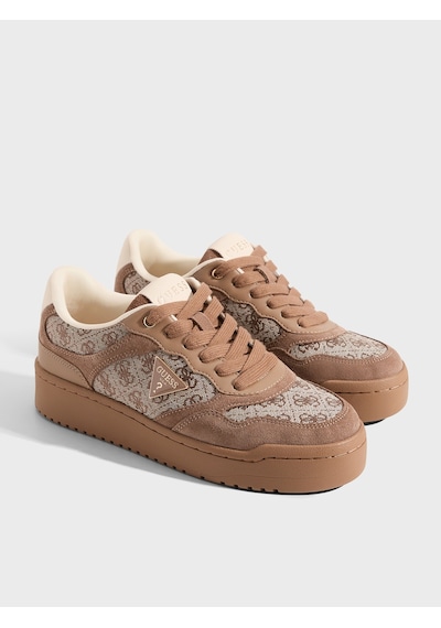 Guess Miriam Deri Karışımlı Kadın Sneaker Ayakkabı Fltm16fal12 Bej