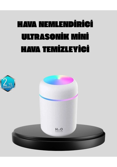 Hubrendy Tekno Taşınabilir Usb Mini Nemlendirici Led Aydınlatmalı, Çift Püskürtme Modu