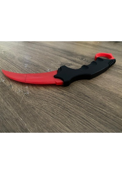 Riva Self 3d Baskı Farklı Renkler Taktiksel Parmak Halkalı Hobi Ve Dekoratif Maket - 16 Cm Kırmızı Siyah