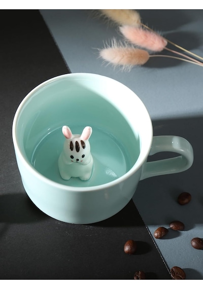 Mukko Home 3d Sevimli Panda Figürlü Porselen Kupa 230 Ml Mint Renk Kahve Çay Kupası,turkuaz & Tavşan Beyaz - Çok Renkli Mukko Home 3d Sevimli Panda Figürlü Porselen Kupa 230 Ml Mint Renk Kahve Çay Kupası,turkuaz & Tavşan Beyaz - Çok Renkli