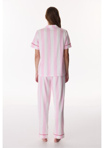 Penti Pembe Happy Mood Pamuklu Gömlek Pantolon Pijama Takımı