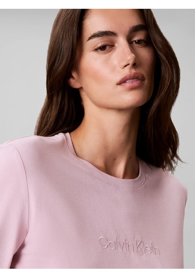 Calvin Klein Ls Pant Set, Msd Kadın Ev Gyim Pijama Takımı Pembe