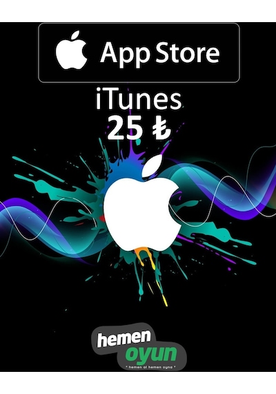 Hemenoyun Apple App Store Itunes 25 Tl Hediye Kartı Bakiye Kodu Ios