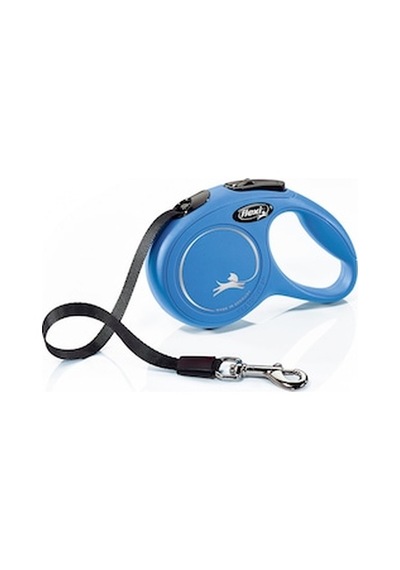 Flexi Mavi New Classic Şeritli Otomatik Gezdirme Tasması 5m Small Mavi