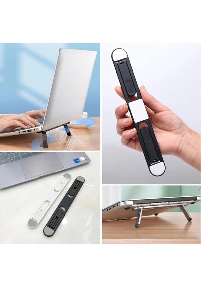 2 Kademeli Katlanabilir Laptop Standı - Kendiliğinden Güçlü Yapışkanlı, Ergonomik Tablet Yükseltici Bx40