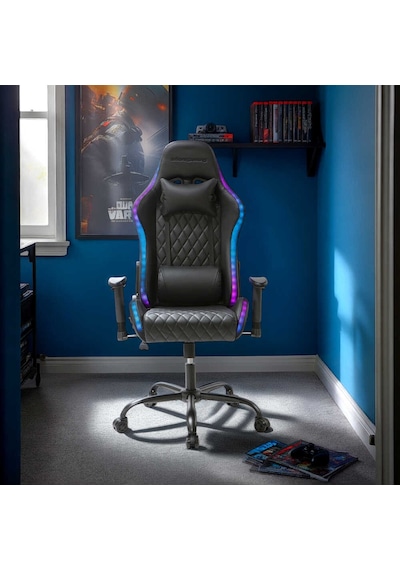Adore Gaming Prime-x Pofesyonel Oyuncu - Siyah Suni Deri 69x119.5-130x76 Cm