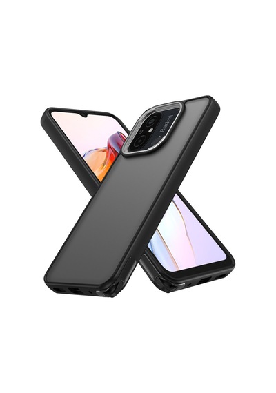 Xiaomi Redmi 12c Uyumlu Kılıf Elegant Kapak - Siyah