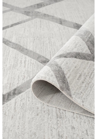 Cotto Motto Tt001a Krem Halı Modern Geometrik Çizgili Pamuk Taban Yıkanabilir Salon Mutfak Halısı