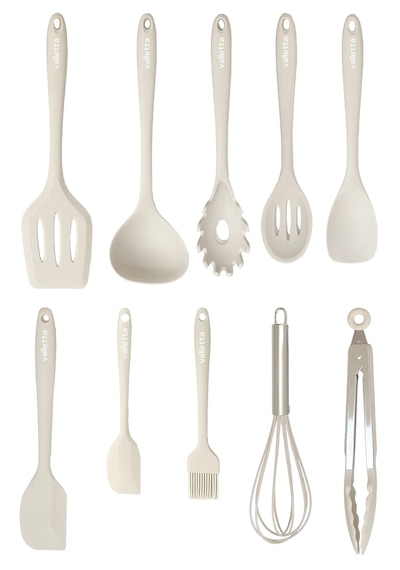 Salvatore 10 Parça Spatula Set Vanilya