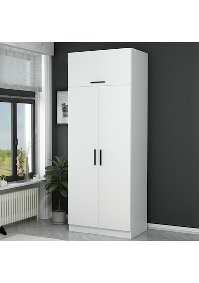 Kale 2 Kapaklı Zincir Dolap-yüklük - Beyaz 235cm Beyaz