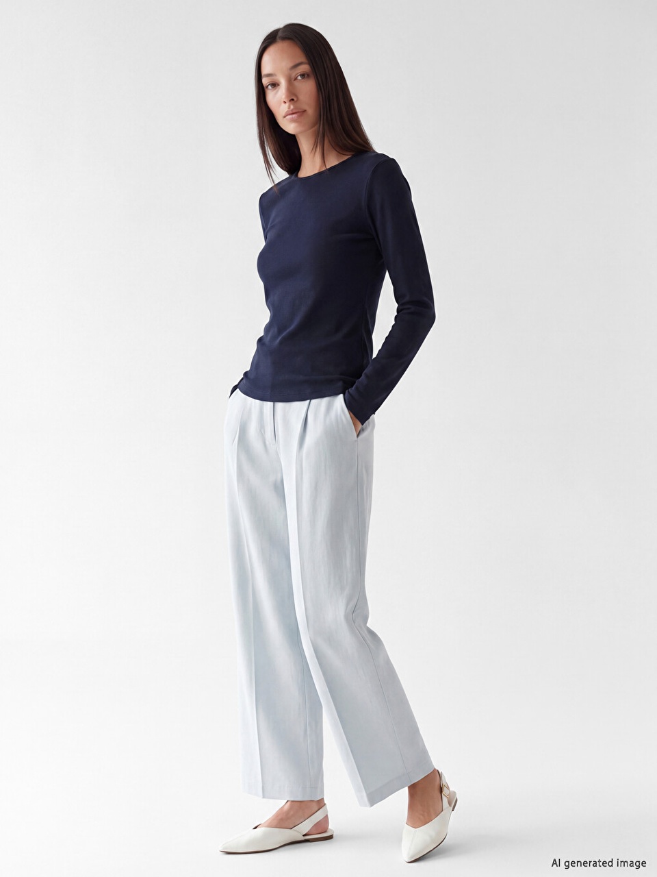 Lcw Everyday Lacivert Bisiklet Yaka Kadın Body