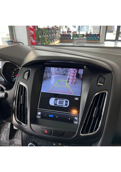For-x Ford Focus 3-4 Tesla 2012-2018 -9.7'' Qled Android Gerçek 4+64 Gb / 4 Çekirdek 1.6ghz / Wıfı 5.0ghz / Bt 5.4-kablosuz Carplay-ahd Hd Geri Görüş Kamera  9"
