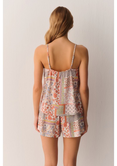 Suwen Irene Atlet Şort Pijama Takımı Sh26557667846 Çok Renkli