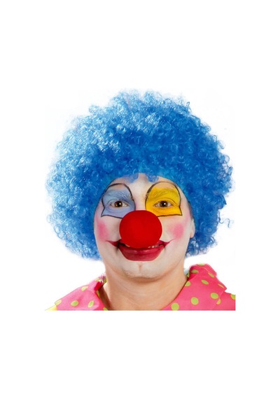 Mi Renk Kıvırcık Afro Bonus Peruk Takma Ve Kırmızı B Seti Çok Renkli