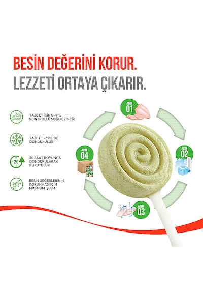 Wanpy Kediler İçin Dondurularak Kurutulmuş Lolipop - Kedi Otu - 1.4 G 10'lu