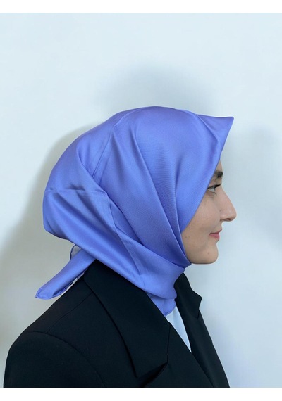 Armine Lila Düz Renk Tivil İpek Eşarp 10d02-84 Çok Renkli