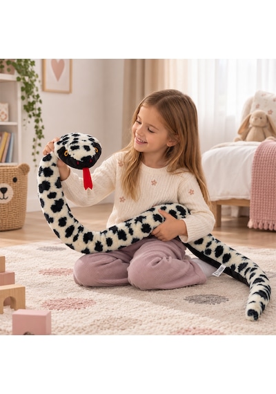 Yılan Leopar 150 Cm Beyaz Siyah Çok Renkli