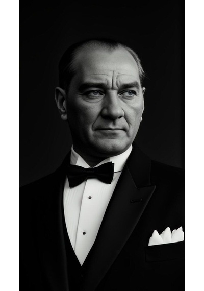 Papyon Atatürk Kanvas Tablo Ev Duvar Salon Ofis Dükkan Hediyelik Dekarasyon Süsü
