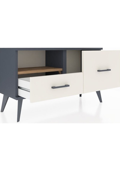 Arges Şifonyer Tek Raflı 2 Çekmeceli 88x30x48 Antrasit-çam/aytaşı Çam/aytaşı Arges Şifonyer Tek Raflı 2 Çekmeceli 88x30x48 Antrasit-çam/aytaşı Çam/aytaşı