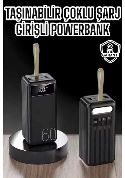 Bay Powerbank 60.000 Mah 4 Portlu Uzun Şarj Süreli Dijital Göstergeli Najmaddin Diğer 65401972
