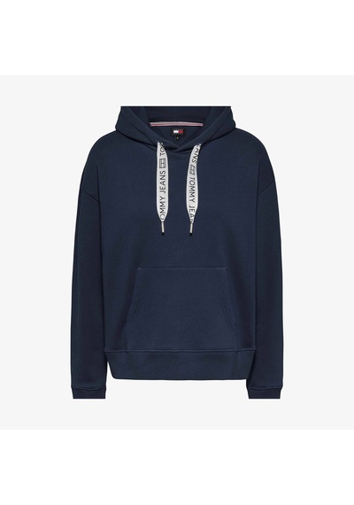 Tommy Hilfiger Tommy Jeans Bxy Logo Drawcord Kadın Mavi Sweatshirt Düz Dw0dw17794 Mavi
