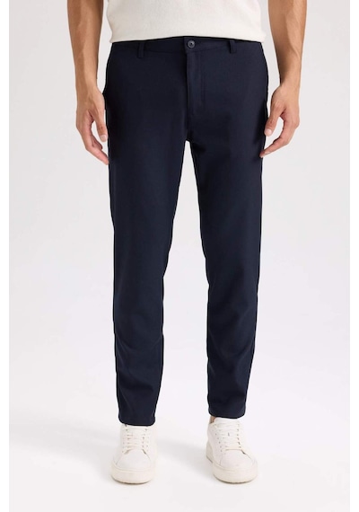 Defacto Çapraz Dokuma Chino Kumaş Pantolon Slim Fit Dar Kesim Dar Paça Basic Düz Cepli B2091AX23AU Lacivert Defacto Çapraz Dokuma Chino Kumaş Pantolon Slim Fit Dar Kesim Dar Paça Basic Düz Cepli B2091AX23AU Lacivert