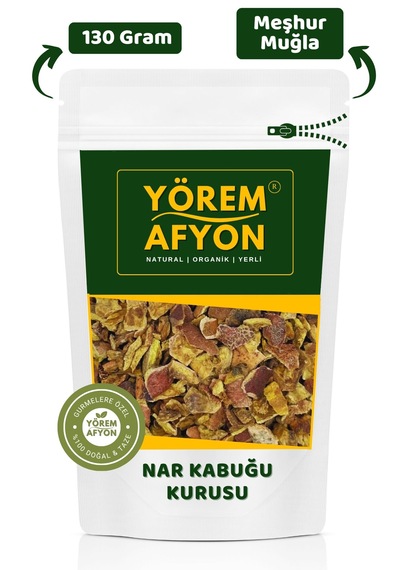Yörem Afyon Muğla Yöresinden Besin Değerleri Korunarak Kurutulmuş Nar Kabuğu Kurusu Punica Granatum 130gr. 130 G