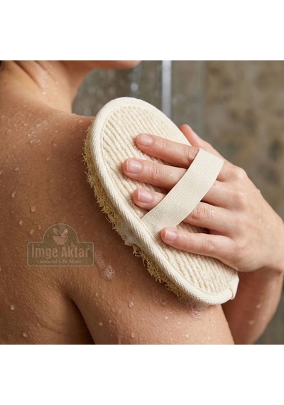 Oval Doğal Kabak Lifli Peeling Kesesi 16x12 Cm