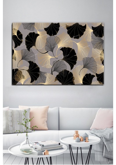 Yapraklar Dekoratif Sanatsal Kanvas Tablo (8 Farklı Ölçü) 120 x 80