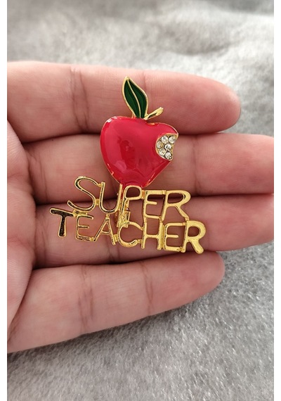 Süper Öğretmen Rozeti Çok Renkli