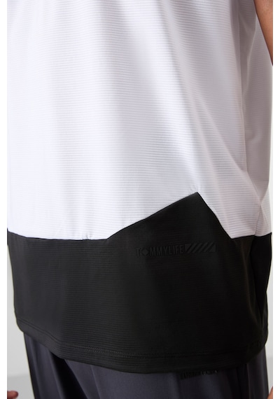 Tommy Life Beyaz Polyester Nefes Alan Dokulu İnce Esnek Standart Fit Erkek Performans T-shirt - 88383 Beyaz