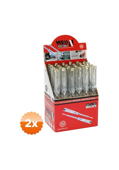 2 Adet Lüks Kontrol Kalemi Yıldız Uç Çelik C45 110-250 V
