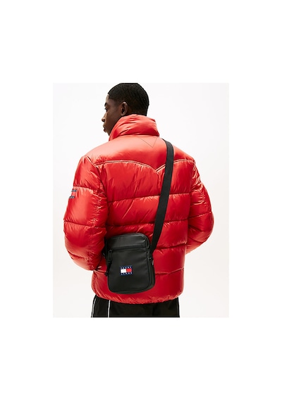 Tommy Hilfiger Erkek Marka Logolu Günlük Kullanıma Uygun Siyah Omuz Çantası Am0am13881 Bds-12894 Siyah
