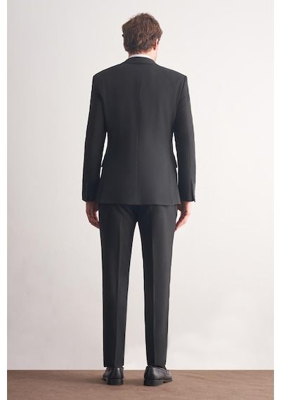 İmza Siyah Kırlangıç Yaka Tam Astar 6 Drop Slim Fit Takım Elbise 1001255162 Siyah