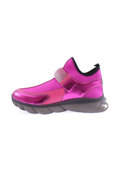 Dgn 104-23y Kadin Strech Detayli Silver Taş Bantli Sneakers Ayakkabi Fuşya