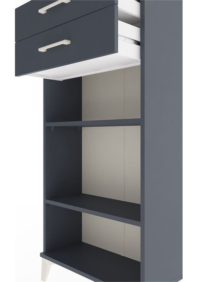 Arges Dolap 2 Raflı 2 Çekmeceli 60x30x134 Antrasit-antrasit Antrasit Arges Dolap 2 Raflı 2 Çekmeceli 60x30x134 Antrasit-antrasit Antrasit