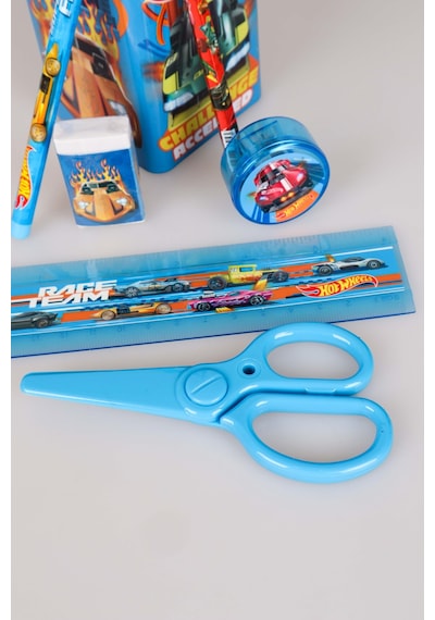 Dekomus İle Lisanslı Hot Wheels Full Metal Kalemlik Masaüstü Organizer Kırtasiye Seti Ahşap