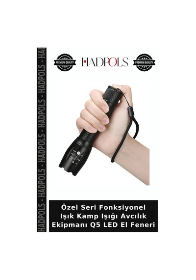 Özel Seri Fonksiyonel Işık Kamp Işığı Avcılık Ekipmanı Q5 Led El Feneri Çok Renkli