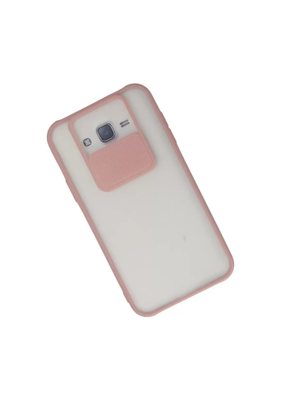 Newface  Samsung  Uyumlu Galaxy J7 Kılıf Palm Buzlu Kamera Sürgülü Silikon - Pembe