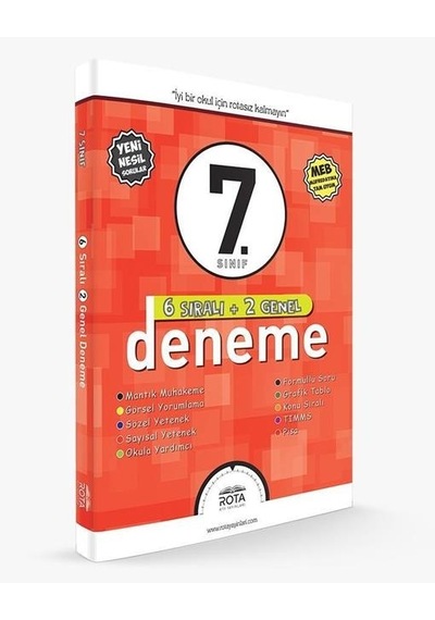 Rty Rota Yayınları 7.Sınıf Deneme Sınavı 6+2